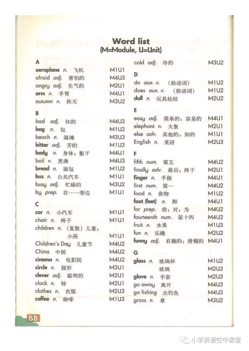 单词表第1页 A-G