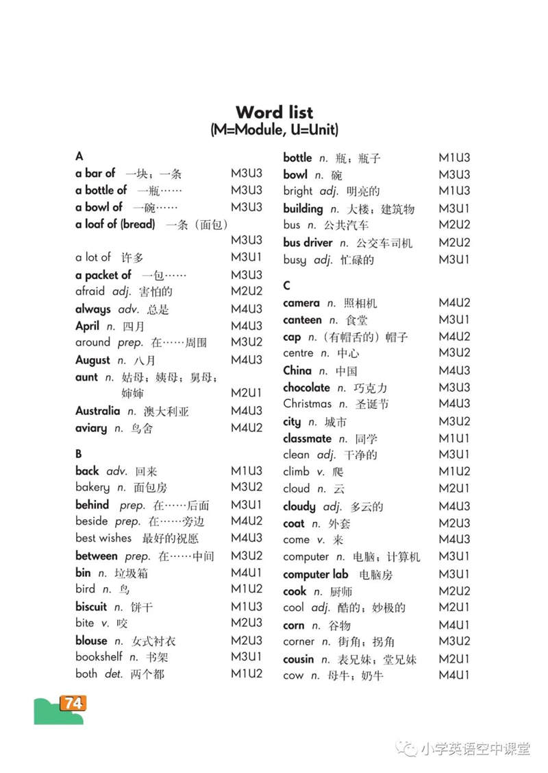 单词表第1页 A-C
